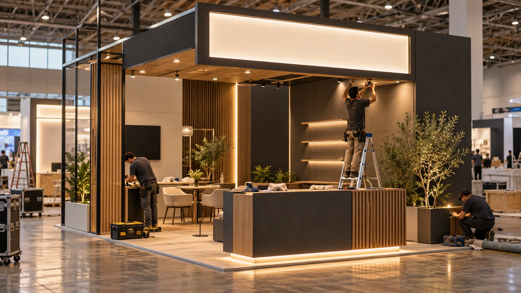 Visualizacion conceptual de montaje de stand para Expo, Cognitium Brands